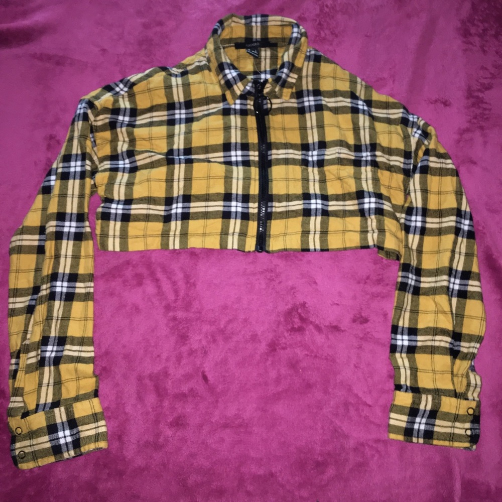 cropped flannel